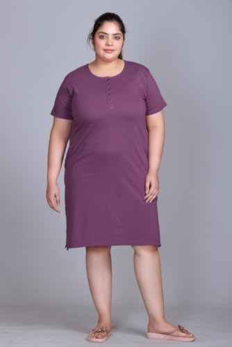 Image of In Love Women's Cotton Plus Size Nighty Chemise | Easy cotton chemise for nightwear and lounge comfort