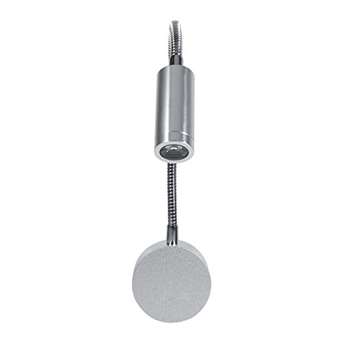 FTVOGUE Lampada da lettura a parete con luce flessibile a collo di cigno Lampada da letto a luce bianca calda/fredda AC85-265V 1W / 3W(warm white(3500k)-1W)