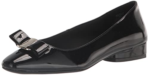 Anne Klein Women's Chella Ballet Flat, Black, 8