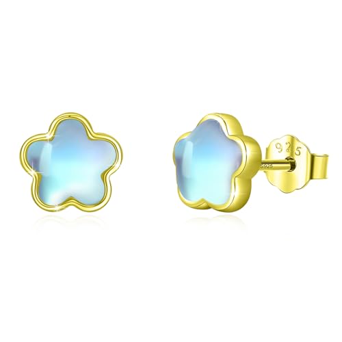 Boucles d'oreilles pierre de lune argent 925 idée cadeau anniversaire idéal pour femme
