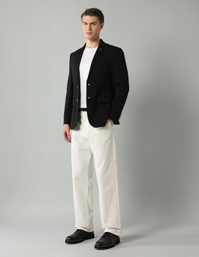 Image of Arrow Knitted Blazer for Men - Slim Fit, Button Closure Casual Blazer for Men