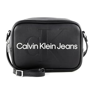 Calvin Klein Jeans SCULPTED CAMERA BAG18 MONO Bolsos Cruzados Mujer, Negro (Black), OS