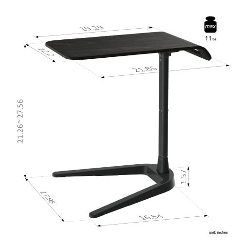 Modernsolid Height Adjustable Sofa Side End Table, Folding Laptop Desk Computer Table C-Shaped Overbed Table Snack Table For Couch, Coffee, Living Room, Bedroom, Small Space - Bronze #TOP5