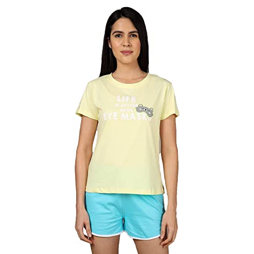 Image of INSENSE by Shoppers Stop Cotton Printed Regular Neck Womens White T-Shirt