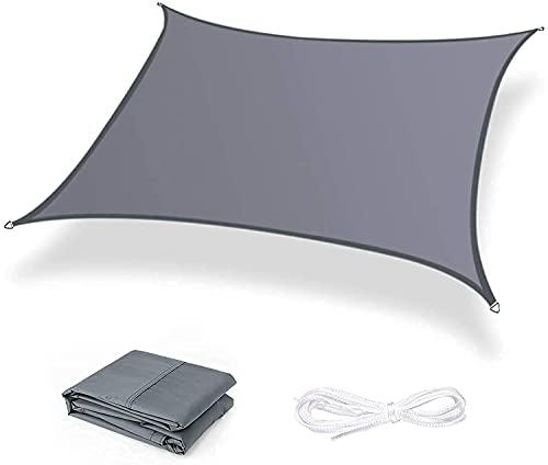Lingle888 Sonnensegel Sonnenschutz Sonnendach Wasserdicht 98% UV-Schutz Balkon Viereck Rechteck Quadrat Winddicht 8Tage Transport 420D 10Farbe 25Größe Cover