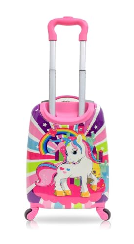 Image of ADSON Abs Kids Trolley 360 Rotating Luggage 360 Degree Wheels Princess Non-Breakable 20 Inch Kids Hardsided Suitcase with 4 Wheels, 360 Degree Wheel Travel Trolley Bag