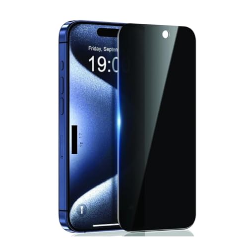 Image of Privacy Tempered Glass Screen Protector Compatible with iphone 17 (Black) with Edge to Edge Coverage and Easy Installation kit