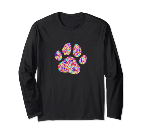 International Dot Day Colorful Dotted Dog Paw Manga Larga