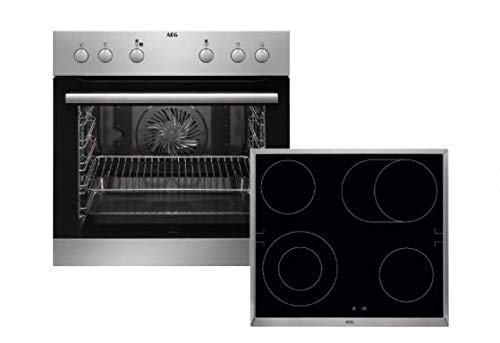 Preisvergleich Produktbild AEG HB3100MS21 Einbauherd-Set mit Glaskeramik-Kochfeld - Edelstahl