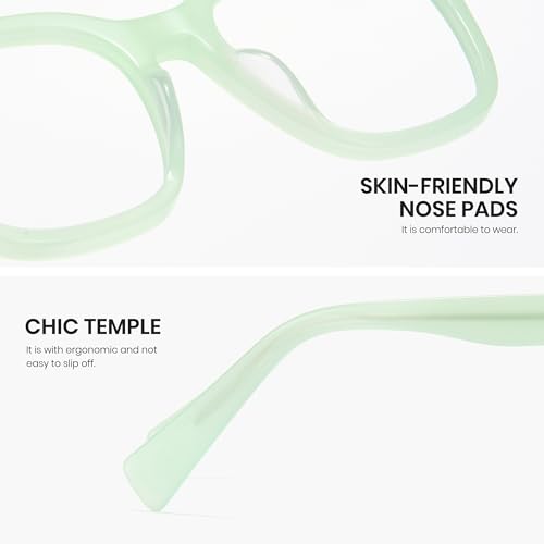 Image of Cyxus Women Acetate Frame Blue Light Blocking Glasses Men Computer Eyewear for Eye Strain Relief & Anti-Migraine