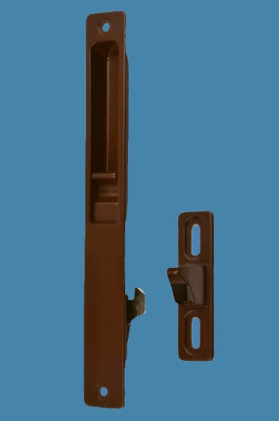 Image of Metal Body Powder Coated Concealed Handle-Cum-Latch (Brown)