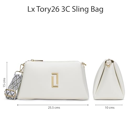 Image of Lavie Luxe Women's Tory26 3-Compartment Crossbody Sling Bag | Ladies Purse Handbag | Gift for Women