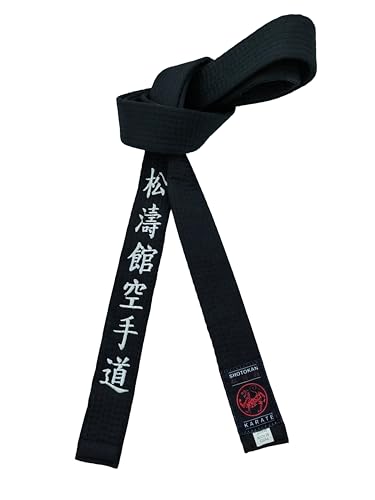 Shotokan Karate Black Belt Embroidery Japanese Martial Arts Sports Junior Club Polyester Decorations Width 4cm