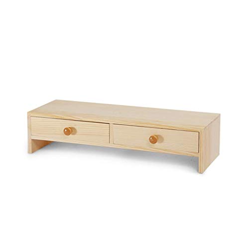 Monitorständer mit Schubladen, Monitor Halterung Desktop-Computer Bildschirmhalter Lagerregal Office Desktop-Tastatur Lagerung Lagerregal