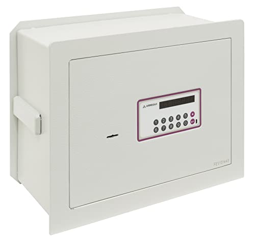 ARREGUI Forma Evolution 151050 Caja fuerte de empotrar a pared con cerradura de llave y codigo | Caja de doble Seguridad para casa y hogar | Fundo extensible | Fácil de instalar |32 x 42 x 20/30 cm