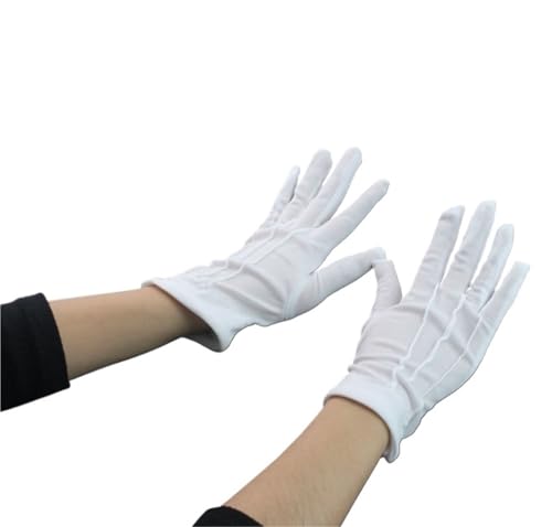 Guantes formales blancos de gala para desfiles de la guardia de honor en ceremonias