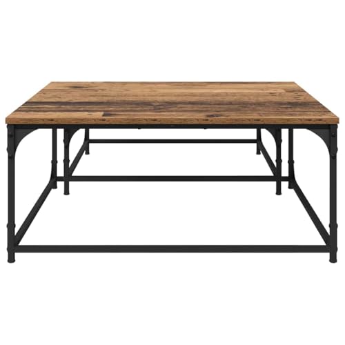 Table basse bois vieilli gain de place : la solution modulable pour petit salon