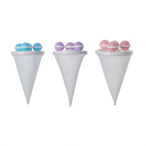 Paquete de 3 bolsas de filtro de pelo para lavadora, atrapadores de pelo de mascotas, atrapadores de pelusas flotantes reutilizables para lavadora con 3 bolas de boya para lavandería