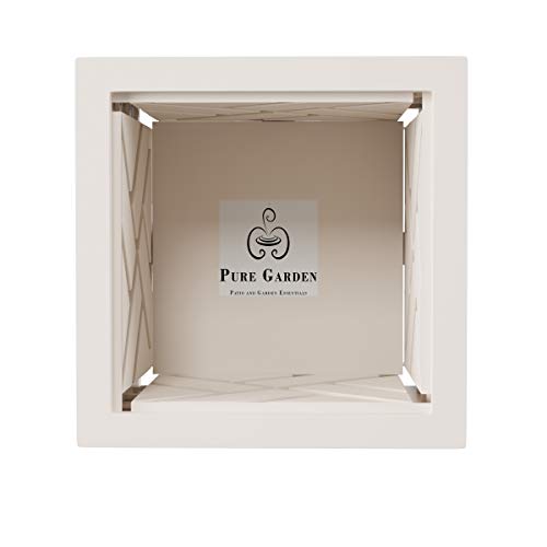 Pure Garden 50-LG5097 Lattice Design Planter Box - 14.75-Inch-Square Decorative Outdoor Flower Or Plant Pot - Front Porch, Patio, And Garden Decor thumb #5