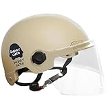 Casco de seguridad para hombre – Casco de protección para bicicleta, casco de moto, protección solar para cara abierta, accesorio para moto eléctrica, casco de protección para ciclismo, crucero,