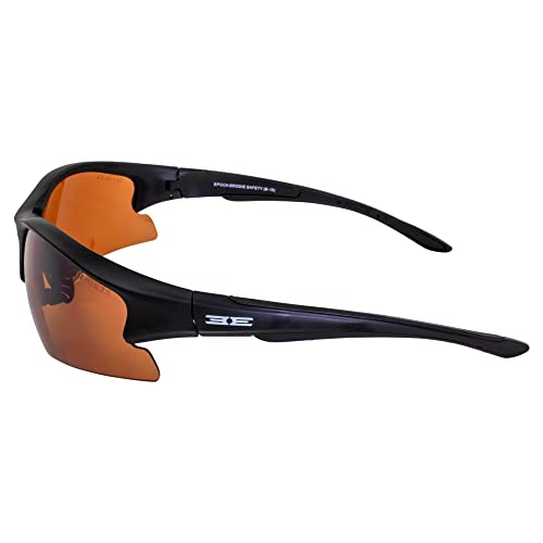 Epoch Eyewear Golf Sport Sunglasses 2 Pair Black w/High Clarity Green & Black w/Amber Lens3