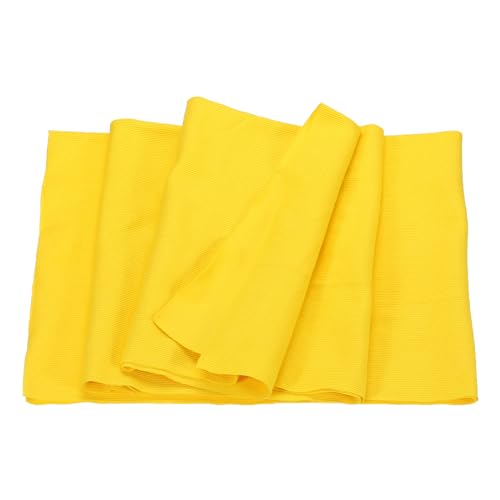 Image of MECCANIXITY 47 inch Elastic Cuffs Ribbed Trims Cotton Fabric Knit Rib Stretch Tape Cuff Sleeve Waistband for Sewing, 20 inch Wide Yellow