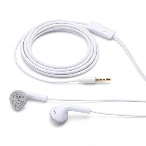 Image of Compatible Wired Earphones with Mic | 3.5mm Jack | Pure Bass Sound | One Button Control | Comfortable in-Ear Fit | Works with Android & iOS Devices