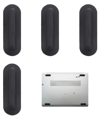 Image of 4 Pcs Laptop Bottom Rubber Grip, Laptop Rubber Feet Replacement for Improved Stability and Airflow, Non-Slip Rubbers Pads Suitable for Most Laptops Models, Black
