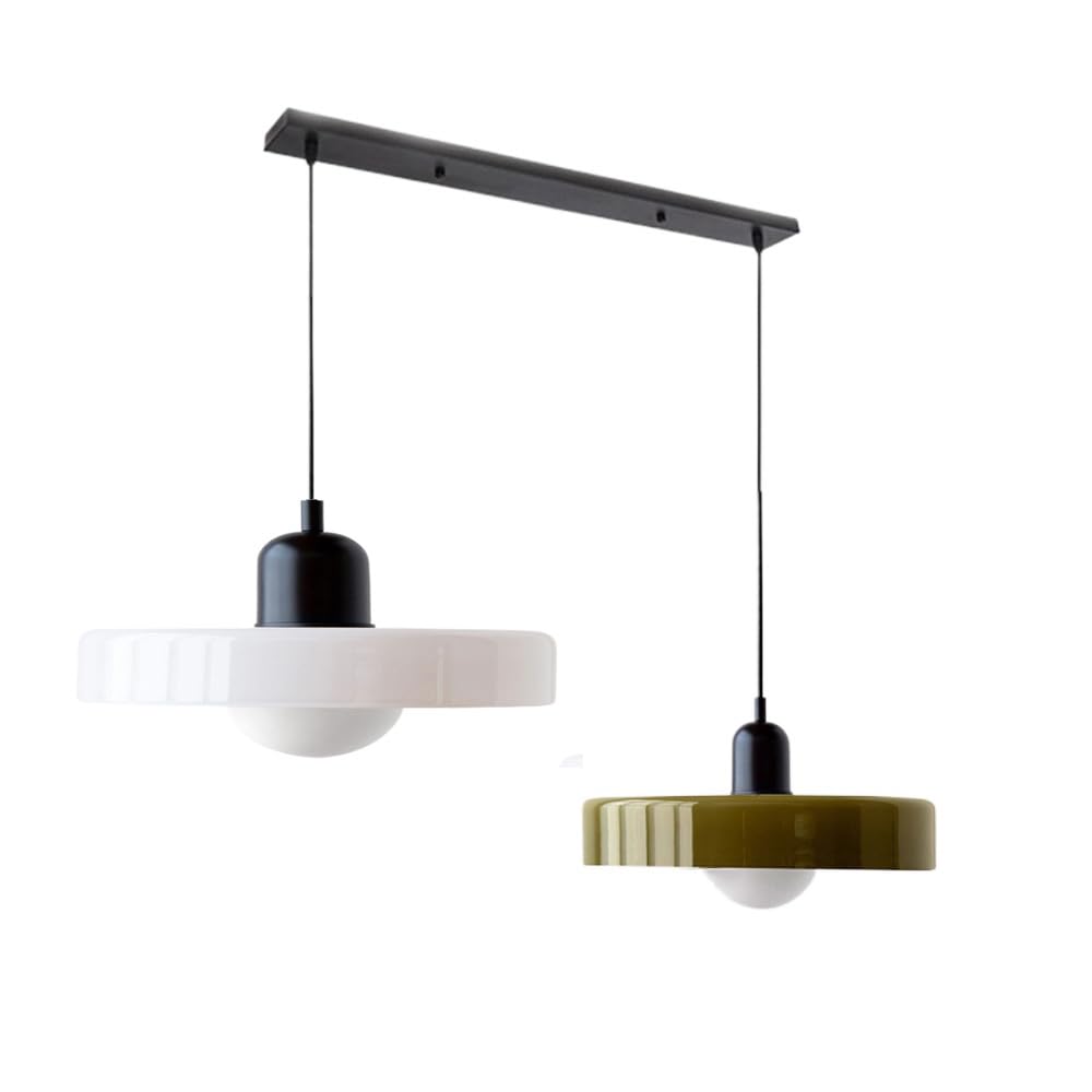 2 światła Nordic Modern wisząca lampa wisząca zielony biały szklany sufit lampa wisząca Farmhouse Beach Coastal żyrandol do kuchni wyspa jadalnia restauracja sklep z ciepłą żarówką