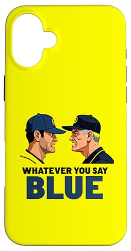 Whatever You Say Blue Baseball Umpire ����ȃA�p���� �X�}�z�P�[�X iPhone 16 Plus �p