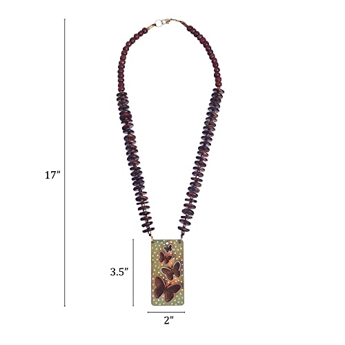 Image of AAKRITI ART CREATIONS Handcrafted Tribal & Brass Necklace Collection | Floral, Leaf & Elephant-Inspired Artisan Jewelry | Dhokra, Glass & Ethnic Statement Necklaces for Women