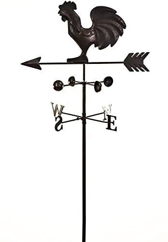 Girouette en Acier Inoxydable Coq : Cadeau Idéal pour Amoureux de Jardin