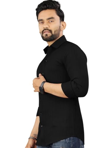 Image of Popcorn Texture Long Sleeve Casual Shirt