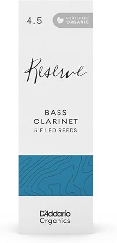 Miniatura 7 de D'Addario Woodwinds - Cañas para clarinete bajo de reserva orgánica, selladas individualmente, archivadas, fuerza 3.0+, paquete de 5 unidades