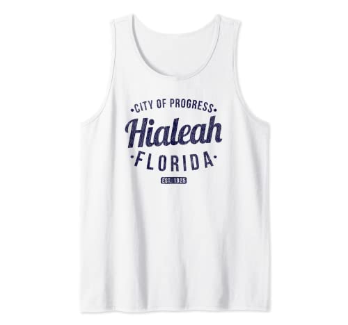 Florida Vintage Minimalist Retro Souvenir FL Hialeah Tank Top