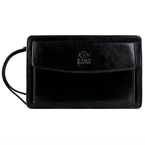 Time Resistance Lederclutch fr Herren - Herren Handtasche - Ledertasche Herren - Edles Portmonee - Umhngetasche Herren - Clutch aus Leder