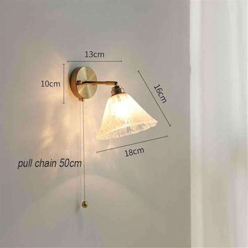 Lámpara de araña de pared con forma flor e interruptor vintage de tirador 2