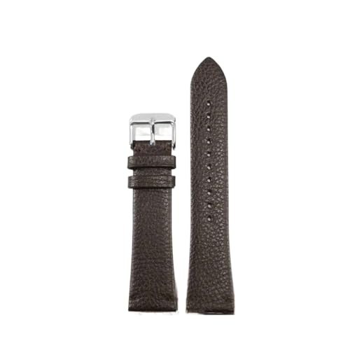 Bracelet de montre en cuir veau souple noir motif litchi 22mm pour Omega