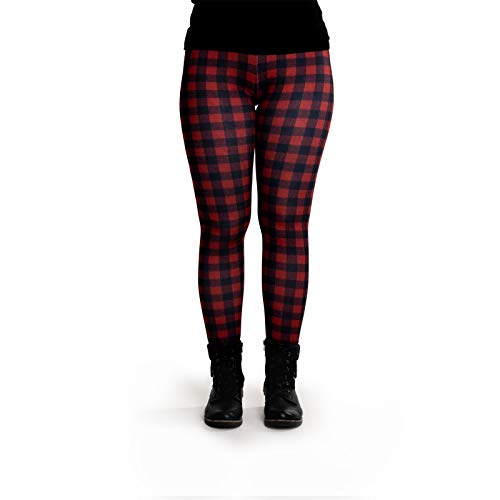 cosey - Business Line Leggings (Einheitsgröße) - Design Holzfäller rot