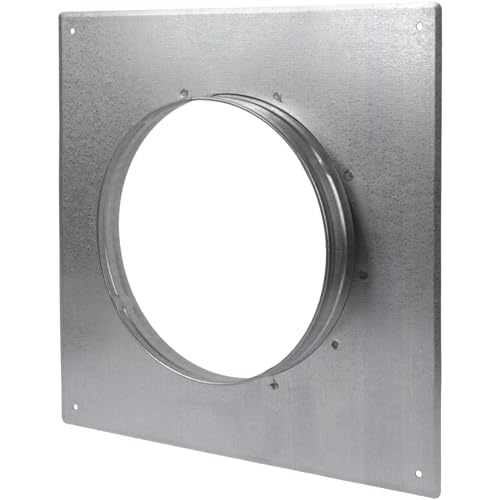 Image of Duct Connector Flange - 8 Inch Ducting - Galvanized Steel - Straight or Flex Pipe Flange for Heating, Cooling, Air Ventilation Systems