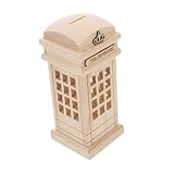 JEWEDECO 木製 貯箱 コインキャッシュボックス 小銭入れケース 大人用マネーバンク 現貯蓄ポット 电话ボックスデザイン 家 オフィス用
