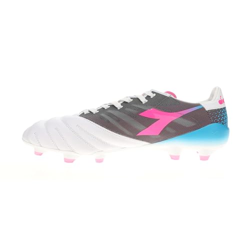 Diadora Mens Brasil Elite Veloce Gr Ita Lpx Soccer Cleats - Blue, Pink, White - Size 9.5 M3