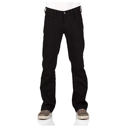 MUSTANG Herren Jeans Hose Oregon Bootcut Männer Jeanshose Denim Stretch Baumwolle Blau Schwarz W30 W31 W32 W33 W34 W36 W38 W40, Größe:W 32 L 36, Farbe:Black Denim (940)