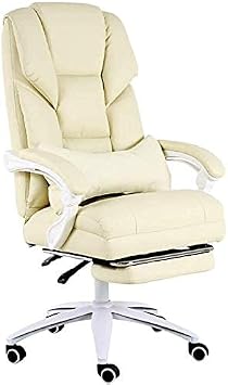 Home Work Chair Boss Chair Office Star Bonded Leather Seat and Back Executives Chair with Fixed Arms Coated Accents Napping Tilt Boss Chair with Footrest