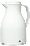 Lacor 62575 62575-BPA Free Thermos Jug with Double Wall and Glass Layer Inside, Matte White, 1'00 L, 1 Liter, Polypropylene