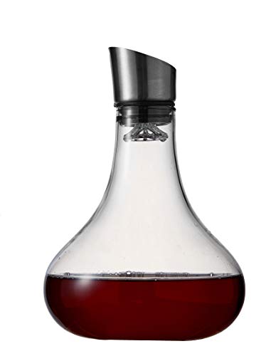 Eravino Wine Decanter Aerating Carafe with Lid 100% Hand Blown Crystal Glass Decanter Wine breather - Excellent Gift For Wine Drinkers Eravino Wine Decanter Aerating Carafe with Lid 100% Hand Blown Crystal Glass Decanter Wine breather - Excellent Gift For Wine Drinkers