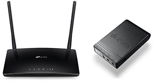 Image of TP-Link TL-MR6400 300 Mbps 4G Wi-Fi Wireless Router and Dr Com Smart UPS 8000mAh Power Backup DRU-8000
