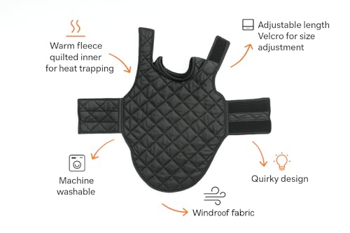 Image of The Pets Company Dog Winter Coat Jacket, Clothes, Windproof, Light Weight, Washable, Ultra Warm Thick Fleece Lined Dog Vest for Cold Weather Protection, (Sky Blue Cherry, X - Small - 12 Inch)
