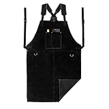 Leather Welding Apron - Heat & Flame Resistant Blacksmith Apron for Forging, BBQ, Grilling (36