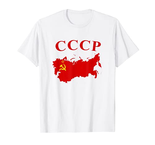 Bandera Soviética URSS CCCP Mapa de la Unión Soviética Camiseta